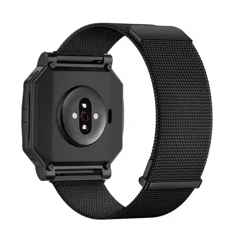 Magnetic Bands for Amazfit Neo Band, Double Layer Magnetic Adjustable Metal Strap