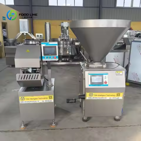 Chorizo Stuffing Maker Machine Efficient Vacuum Quantitative Twisting Sausage Filler Quickly Produci
