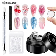 Modelones 3D Sculpting Gel Kit，Clear Solid Nail Builder Hard Gel for Nail Art Molding & Extensions N