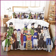 NARUTO 3in1 Bedsheet Set Queen Size Bed Sheet Anime Boruto Uchiha Itachi Sasuke Bedroom Washable