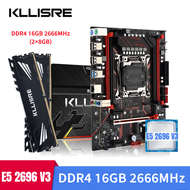 Kllisre Motherboard Kit Xeon X99 E5 2696 V3 LGA 2011-3 CPU 2Pcs X 8GB =2666 DDR4  NON-ECC Memory