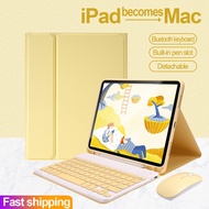 สำหรับiPad 9.7 2017 2018 10.2 2019 2020 10.9 5th 6th 7th 8thไร้สายคีย์บอร์ดเมาส์บลูทูธเคสสำหรับไอแพด
