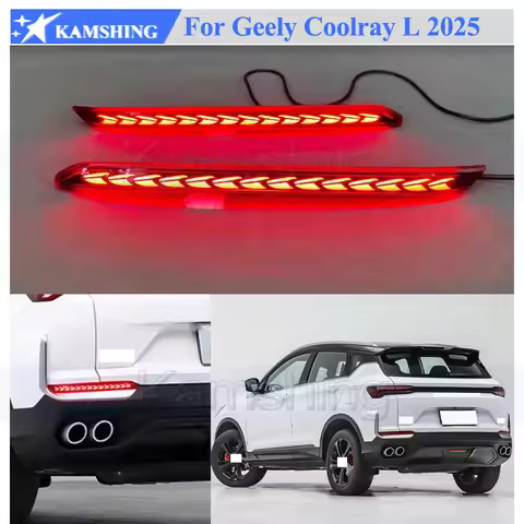 Kamshing 1 Pair Modifying LED Rear Bumper Light Lamp For Geely Coolray L Proton X50 2025 Rear Bumper