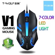 T-WOLF V1/V5/V7/V8/V9/V11 (7 LED RGB ) WIRED GAMING MOUSE - M100 M100R G300 G402 G502 G100 G102 G013
