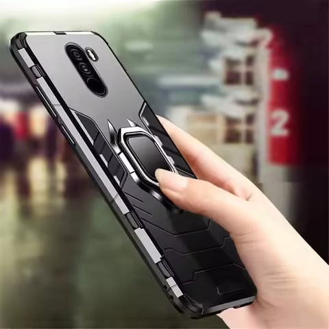 Pocophone F1 Armor For Xiaomi Pocophone F1 Case Shockproof PC+TPU Protective Back Cover For Poco F1 