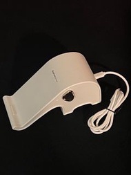(全新)白色無線充電座 手機支架兼無線充電器 三星蘋果手機快充通用