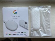 全新 google chromecast 支援google tv(含遙控套)