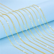 Gold Necklace【In Stock】925 sterling silver Gold Necklace Gold Plated 999