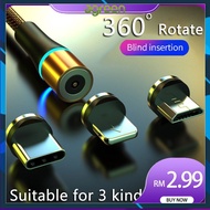 Agreen Magnetic Cable Fast charge 3A Micro USB Type C 360 Magnet Fast Charger For iPhone