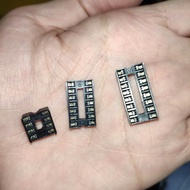 SOCKET IC 8P 14P 16P . SCKT IC 2X4 2X7 2X8 ORIGINAL. SOKET IC 8 KAKI 14 KAKI 16 KAKI