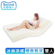 【sonmil乳膠床墊】95%高純度天然乳膠床墊 10cm雙人床墊5尺 3M 冰絲涼感 3M吸濕排汗｜日本涼科技