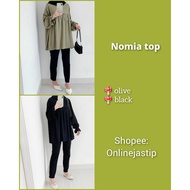 Nomia Top Olive, Black By Cottontrend