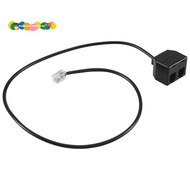 RJ9 4P4C Male To Dual Female Ports Connector Telephone Adapter Cable Wire Telephone extension Cord