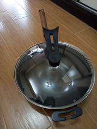 古臻匠32cm熟鐵炒鑊連鑊蓋
