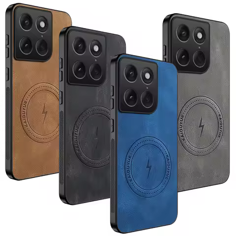 For Moto Signature 5G Wireless Charging Frosted Leather-Like Shell Case,Rugger Armor Hard Skin Case 
