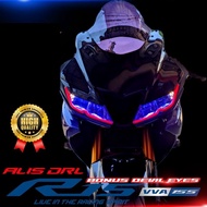 PAKET SATU SET LED ALIS YAMAHA R15 NEW BONUS DEVIL EYES / LAMPU ALIS DEPAN VARIASI NEW R15 / LAMPU A