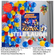Sonic the hedgehog Theme Birthday Balloon Party Set Kids Birthday Sonic The hedgehog Balloon Set Son