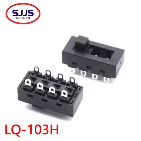 【5-1PCS】Black 12A 250V 3 Position 8 Pin Toggle Slide Switches LQ-103H Hair Dryer for JJ-15 Philips F