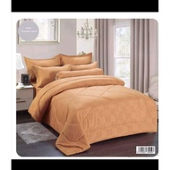 Cadar Hotel 100% Cotton 7 in 1 | Quality Fitted Bed Sheet and Comforter Cotton Stripped Washable