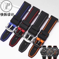 Rubber watch strap suitable for Tissot Mido Citizen Longines Seiko Omega Casio men's silicone strap