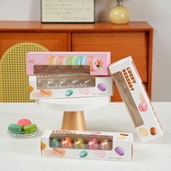 6Pcs Macaron Packaging Box Drawer Type Korean Style 12Pcs Macaron Pastry Box Transparent Absorption 