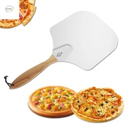SHOESALON Pizza Shovel, Foldable Aluminium Alloy Pizza Paddle, Lightweight Nonstick Wooden Handle Pr