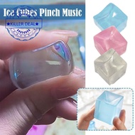 TPR Mini Mochi Ice Block Stress Ball Toy Anti Stress Transparent Squishy Fidget Toy Squeeze C8R7