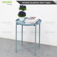 OKURA Premium Design Removable Metal Tray Side / Coffee / Dessert / Bedroom Side Table Home Living O