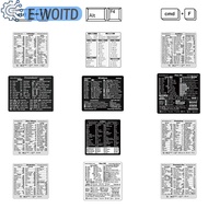 【E-WOITD】 30ชิ้น Windows + Word/Excel /Adobe Photoshop สติกเกอร์แป้นพิมพ์ลัด