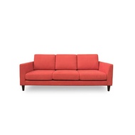 Elegant Red Bonnel 3 Seater Fabric Sofa Modern Contemporary Living Room