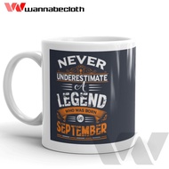 Birthday Mug Glass Birthday Gift September Legends Are Born In September 4