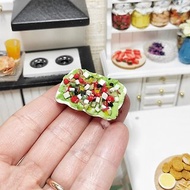 Realistic greek salad - realistic salad - doll food - 1 12 scale - miniature