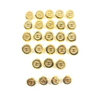 【5積分】成色極佳★香奈兒 Coco Mark 23 大號 + 4 個小號 27入組金色紐扣女士包