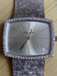 百達翡麗Patek Philippe Vintage ref. 3528/2G K18WG 原廠鑽石錶圈 古典錶手動上鍊