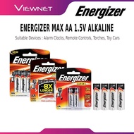 ENERGIZER MAX AA 1.5V ALKALINE AA BATTERY BATTERIES 2 PCS (E91BP2) / 4PCS (E91BP4) / 8PCS (E91BP8)