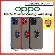 [Matte Frosted Ring] OPPO Reno 3 Pro A16 A31 A15S A74 A94 Case Casing Cover Phone Protector