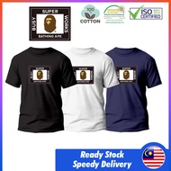 [PROMOSI HEBAT] 100% Cotton A BATHING APE BAPE SUPER BUSY SQUARE Round Neck Unisex T-Shirt TShirt Tops Baju Lelaki Murah