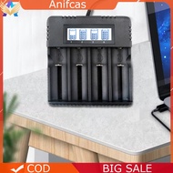 4 Slots 18650 Battery Charger USB LCD Smart Charger for 26500 AA AAA Battery