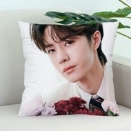 (All in stock, double-sided printing)    Yibo pillowcase decoration office home bedroom pillowcase square zipper satin soft surface   (Free personalized design, please contact the seller if needed)