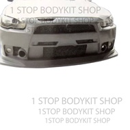 MITSUBISHI LANCER FRONT BUMPER WITH LAMP(FQ400) FIBER(FIBERGLASS)SKIRT LIP BODYKIT
