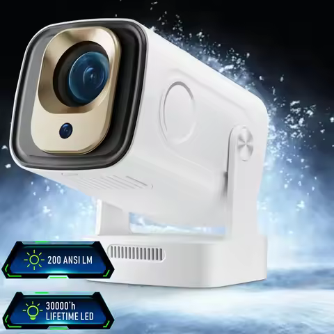 2025 New LCD Projector 130-inch Auto Focus Mini Home Projector 4k Portable voice Air mouse Remote co