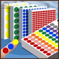 YELGIRL 10Sheets Label Stickers, Writable Material Round Dot Adhesive Stickers, Removable 19MM Self-