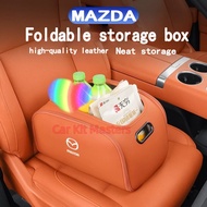 MAZDA Car storage box car organizer trunk storage box storage bag high-quality leather foldable for 