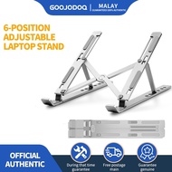 Goojodoq Laptop Stand Aluminum Foldable 6 Position Adjustable Height for Macbook Pro