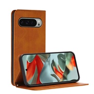 Phone Case for Google Pixel 10 Pro XL 6 7 8 9 Pro 6A 7A 8A 9A Matte Retro Flip Casing Business Card 