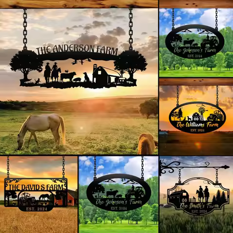 Personalized Your Metal Farm Sign, Farmhouse Metal Sign, Custom Ranch Sign, Farmhouse Decor, Farmer 