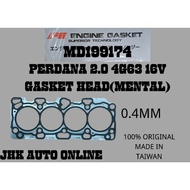 MD199174 GASKET HEAD PERDANA 2.0 16V 4G63 GASKET(MENTAL0.4MM-1.5MM) HEAD BRAND IPE MADE IN TAIWAN