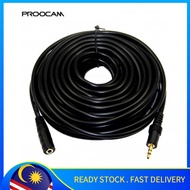 🔥Ready Stock🔥Proocam  Cable  AUX ACB- Plated Gold- Stereo Audio Aux Extension Cable Product Jack Ext