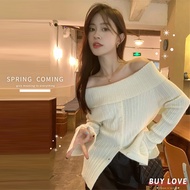 [Buy Love] Arrive The Next Day Women's Clothing Classy Fragrant Shoulder One-Shoulder One-Neck Long-