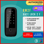 igloohome Digital Gate Lock RM2F Smart Fingerprint Digital Lock - Biometric / Keypad / Bluetooth / R